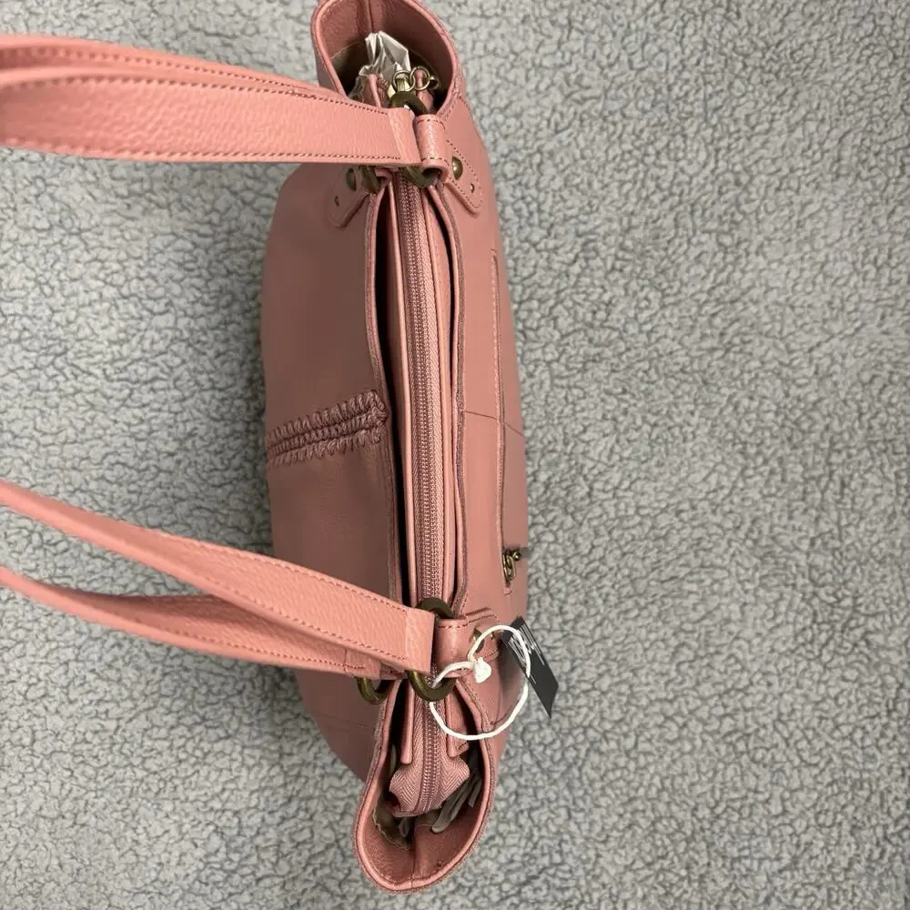 The Sak Bolinas Leather Satchel Purse Style 109177 Vintage Coral NWT‎
